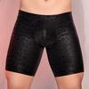 Pánské spodní prádlo z umělé kůže Středně vyvýšené 3D U-konvexní hadí leopardí potisk Šortky Kalhotky Strečové Skinny