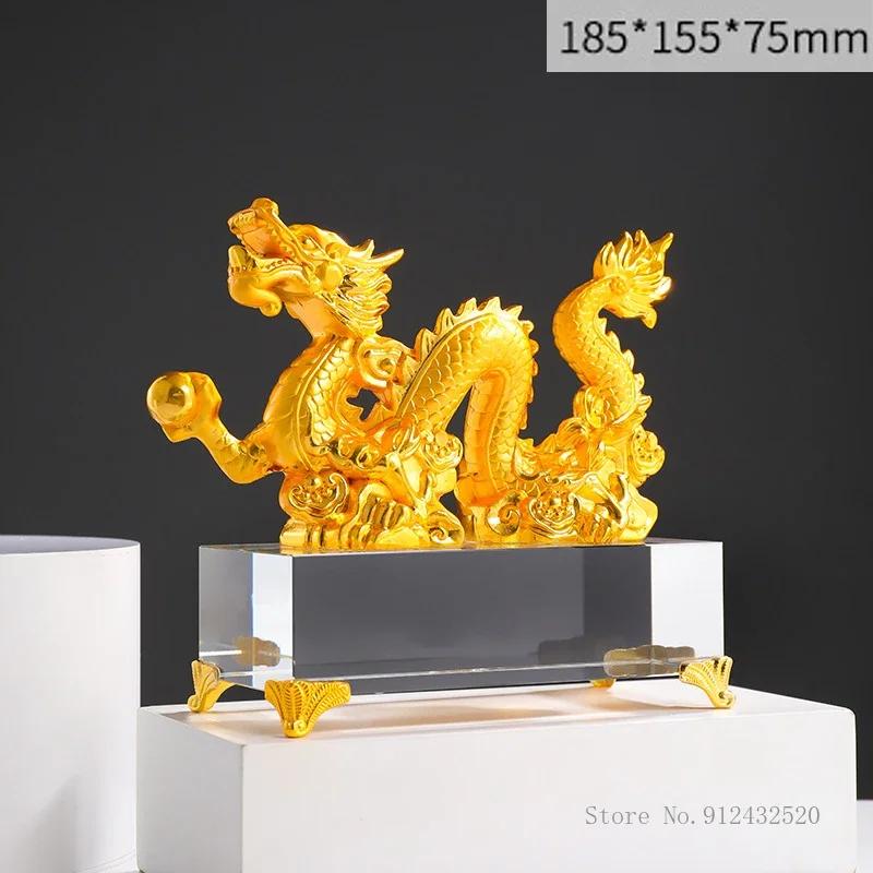 Customized Dragon Shaped Crystal Trophy Annual Meeting Awards Excellent Employee Souvenirs Home Decor Crafts Lettering Medal 1Pc