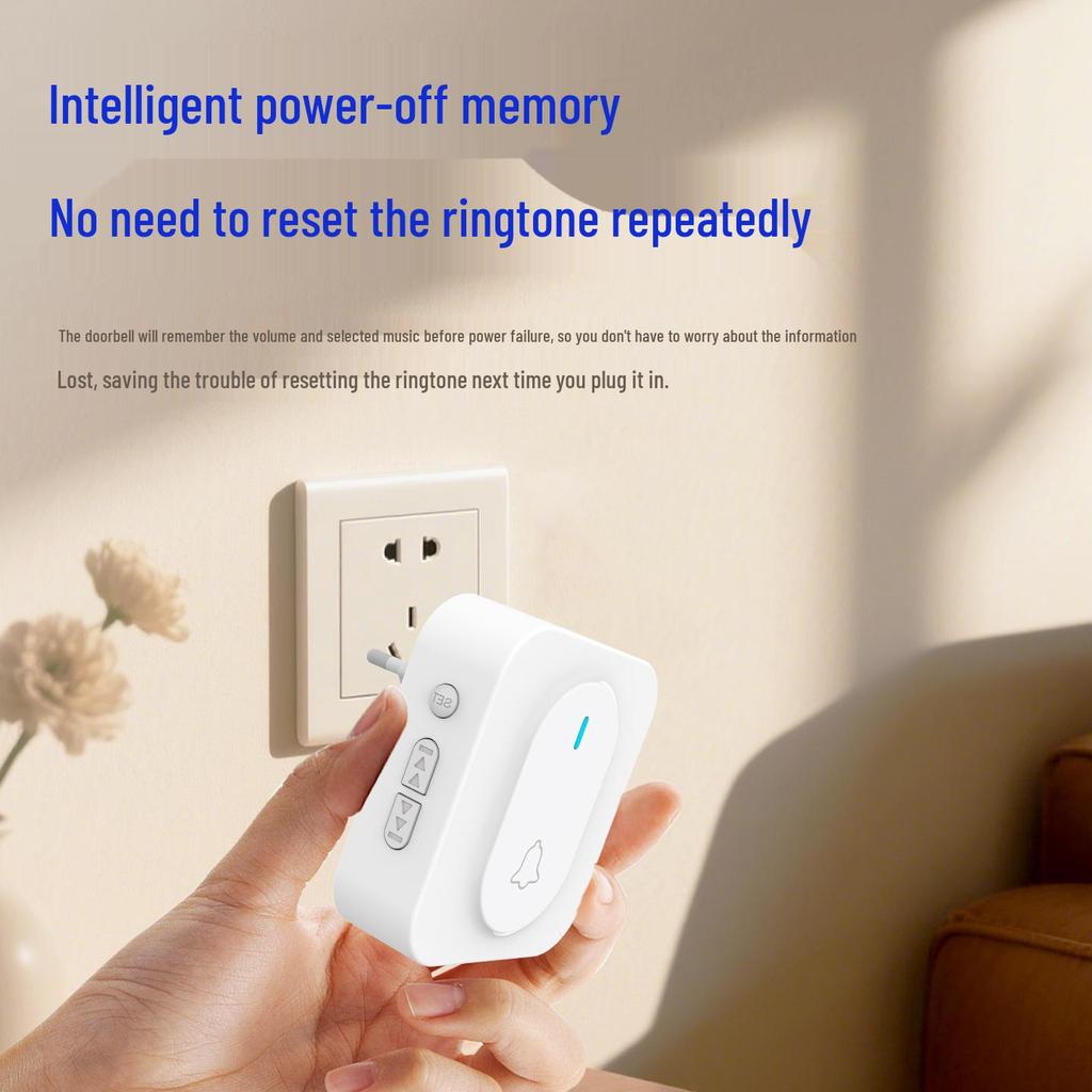 Wireless Doorbell Chime for Home with Long-Range, Multi-Ringtones, and Elderly Pager Functionality