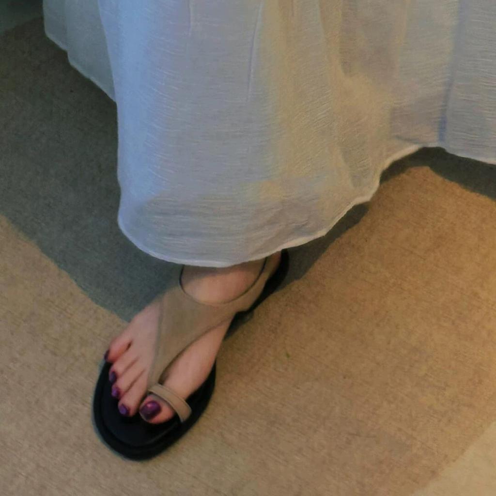 Sheepskin Version~ Retro Flat-bottomed Set of Toe Herringbone Sandals for Women's 2025 New Summer Vacation Roman Cool Slippers To Wear Outside