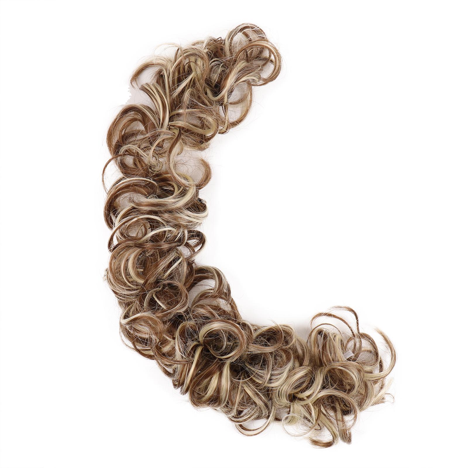 

Волнистые вьющиеся резинки для волос, эластичный беспорядочный пучок для волос, накидка для наращивания хвоста, синтетическое кольцо для волос, шиньон, булочка