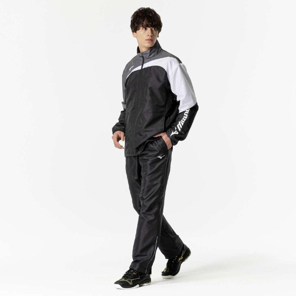 Mizuno Active Warmer Tennis 62JFB501 Pants, Water-Repellent, Warm, Fleece-Lined, Wear, Black,