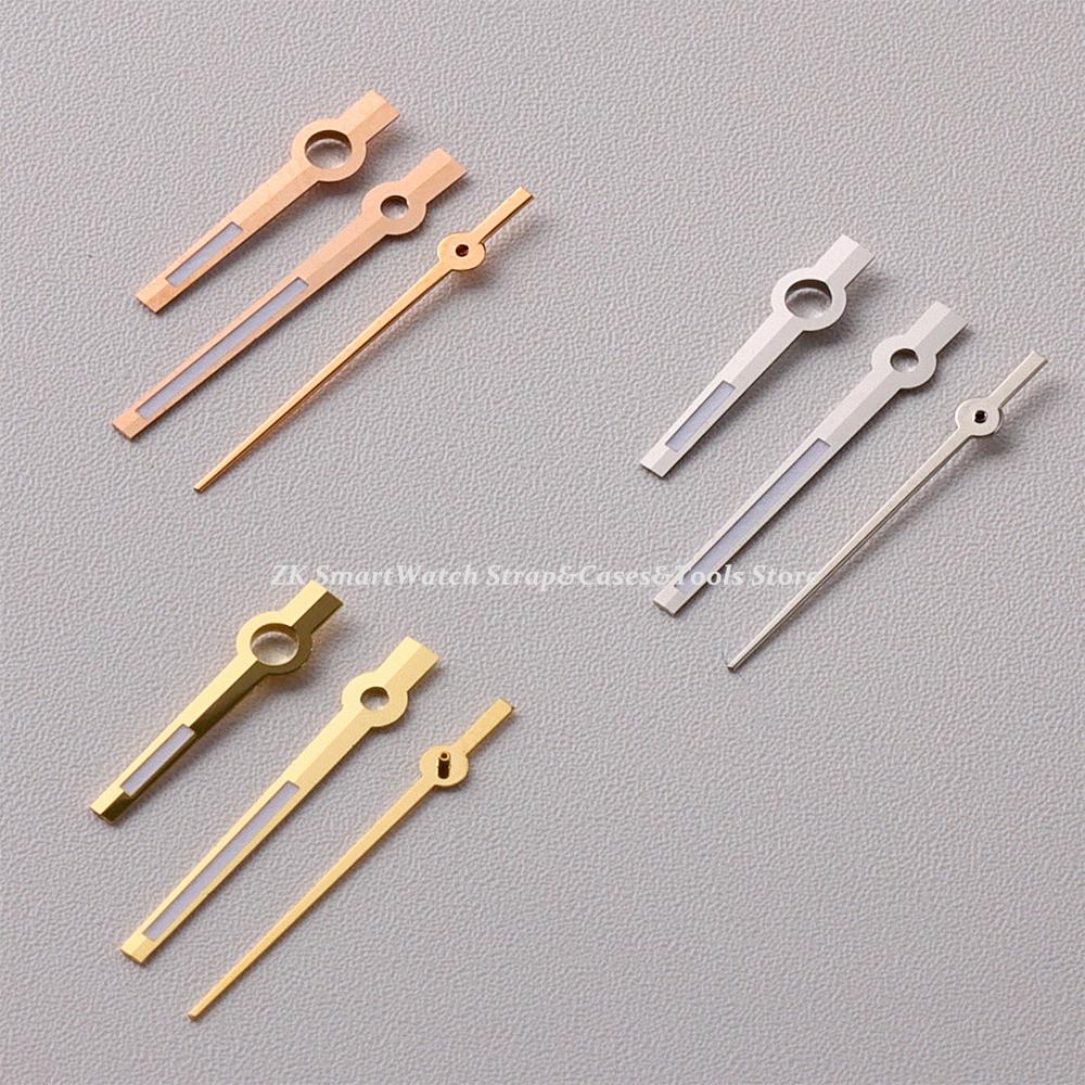 NH35 Hands Rose Gold Silver Gold Watch Hands Green Luminous for NH35/NH36/4R/7S Movement Watches for Pointers Watches Parts