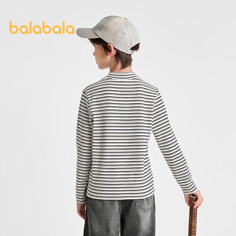 Balabala Kids' Unisex Long-Sleeve Striped T-Shirt