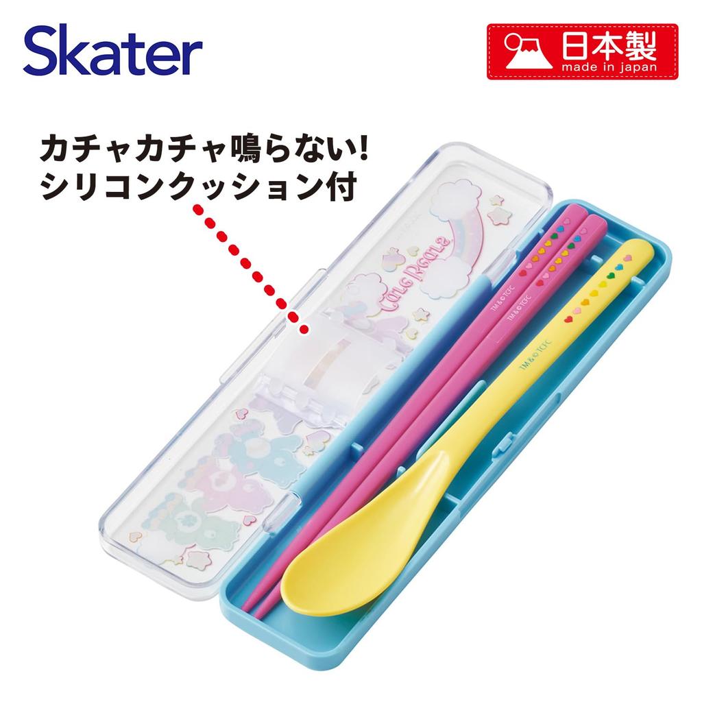 Skater-Stäbchen und Löffel-Kombination, hergestellt im Care Bears Set, 18 cm, Japan, Skateboards, CCS3SA-A