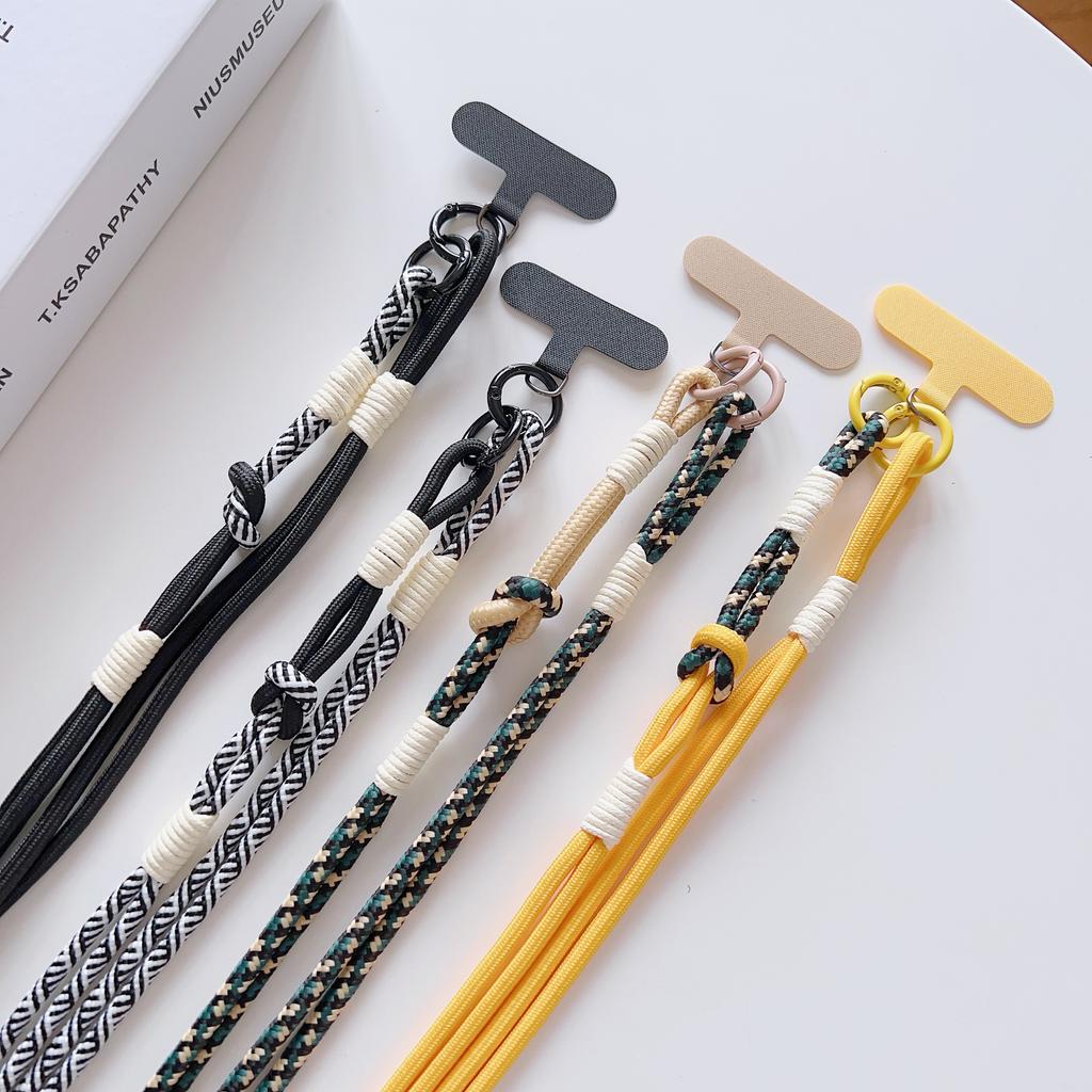 DIY 2-In-1 Mobile Phone Universal Lanyard, Crossbody Long Rope, Finger Rope, Fashionable Mixed And Matched Anti-Loss Rope