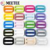 20/50Pcs Meetee 15-25mm Plastic Ring Buckles Backpack Tri-Glide Slider Clasp Adjustable Buckle for Webbing Belt Sewing Accessory