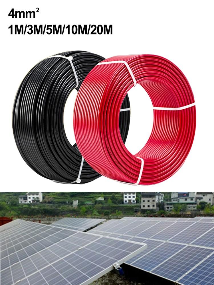 1 pereche cablu prelungitor panou solar roșu negru conector PV 12 AWG 5/10/20M