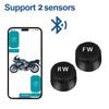 Sistema di Monitoraggio della Pressione degli Pneumatici per Moto Bluetooth 5.0 TPMS Impermeabile con 2/4 Sensori Esterni per Android/IOS