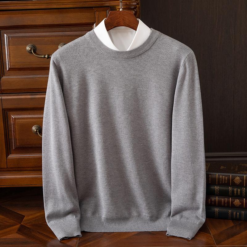 2025 Kasjmier Trui Ronde Hals Pullovers Heren Los Oversized M-3XL Gebreide Onderhemd Herfst Winter Nieuw Koreaans Casual Heren Top