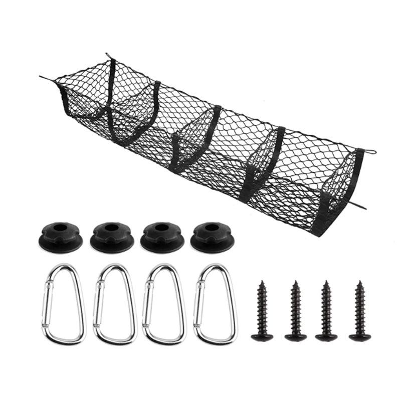 Car Trunk Storage Net Bag Set for Luggage and Supplies