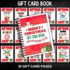 Christmas Gift Card Book Colorful Spiral Bound Merry Christmas Card Book 30 Pages Hardcover Keepsake Gift Card Holder Xmas Gifts for Family
