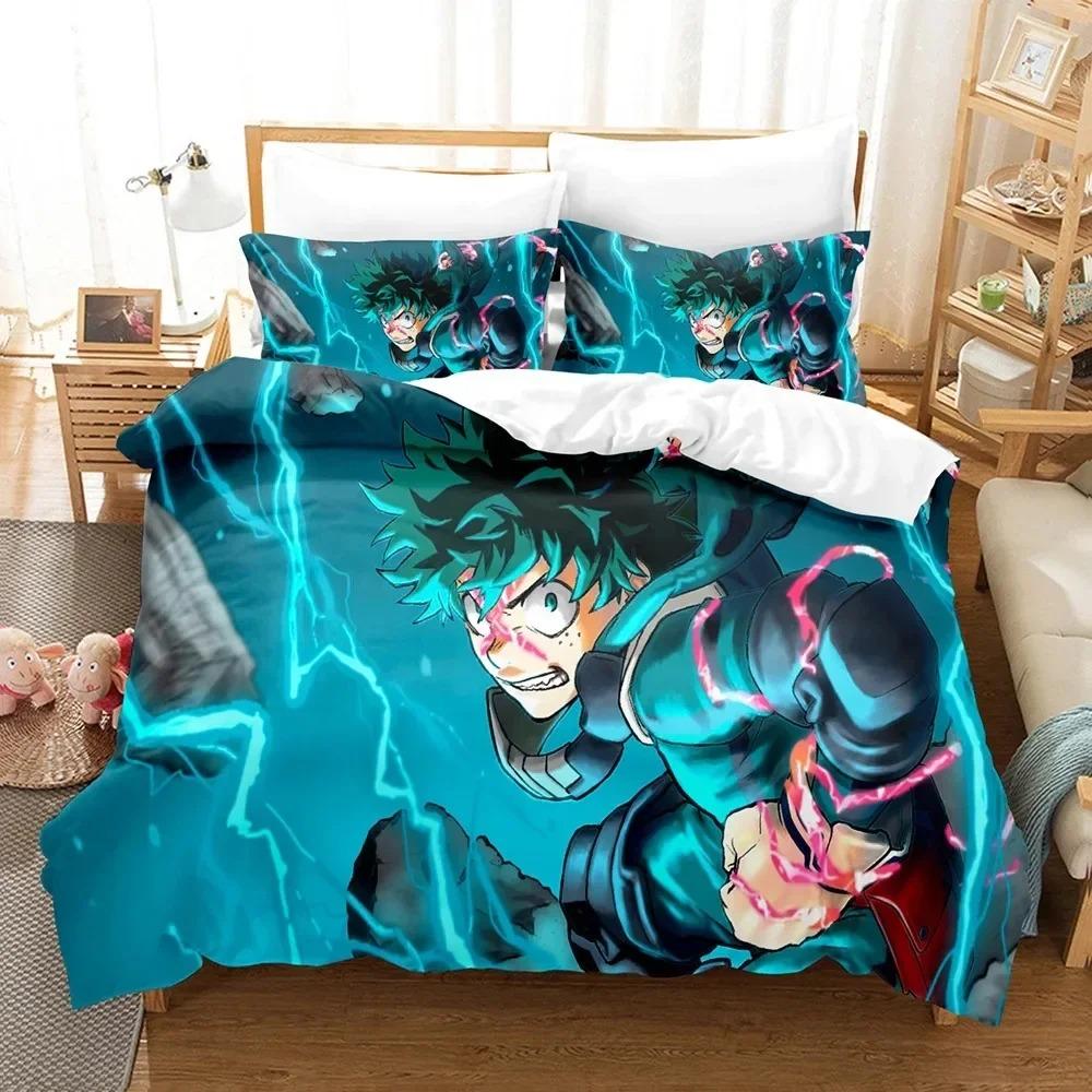 Japan Anime My Hero Academia Bedding Set Bedroom Soft Modern Bedspreads Comefortable Kids Duvet Cover Quilt Cover And Pillowcase