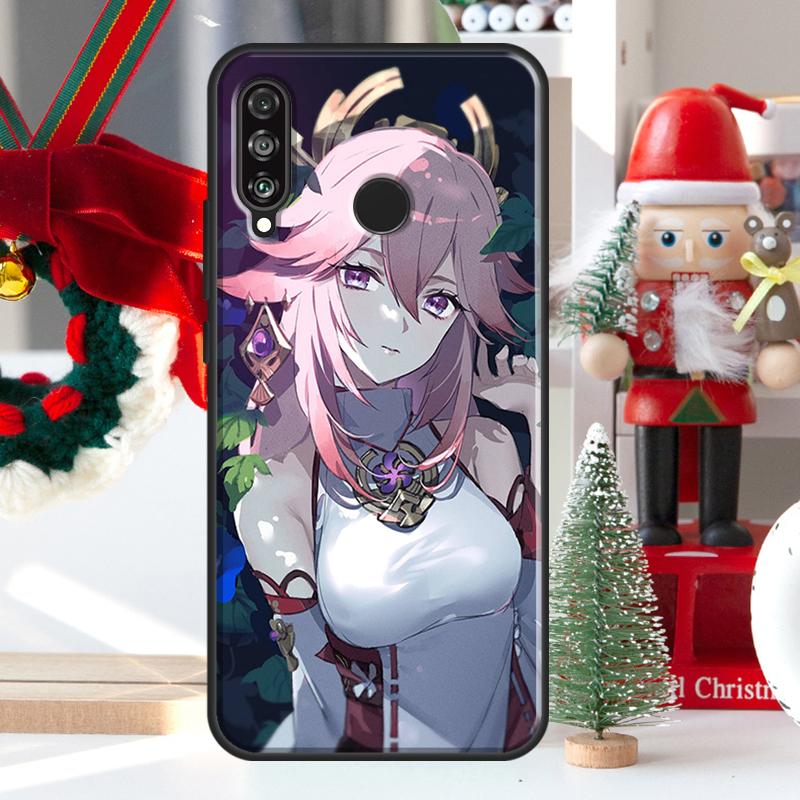 Yae Miko Genshin Impact For Huawei Nova 5T 9 10 SE 7i 8i 11i 12i Y73 Y72 Y61 Y91 Y60 Y70 Y90 P20 P40 P30 Lite Case