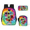 Lachende Critters Schultasche Dreiteiliges Set Cartoon Rucksack Umhängetasche Federmäppchen Lachende Critters