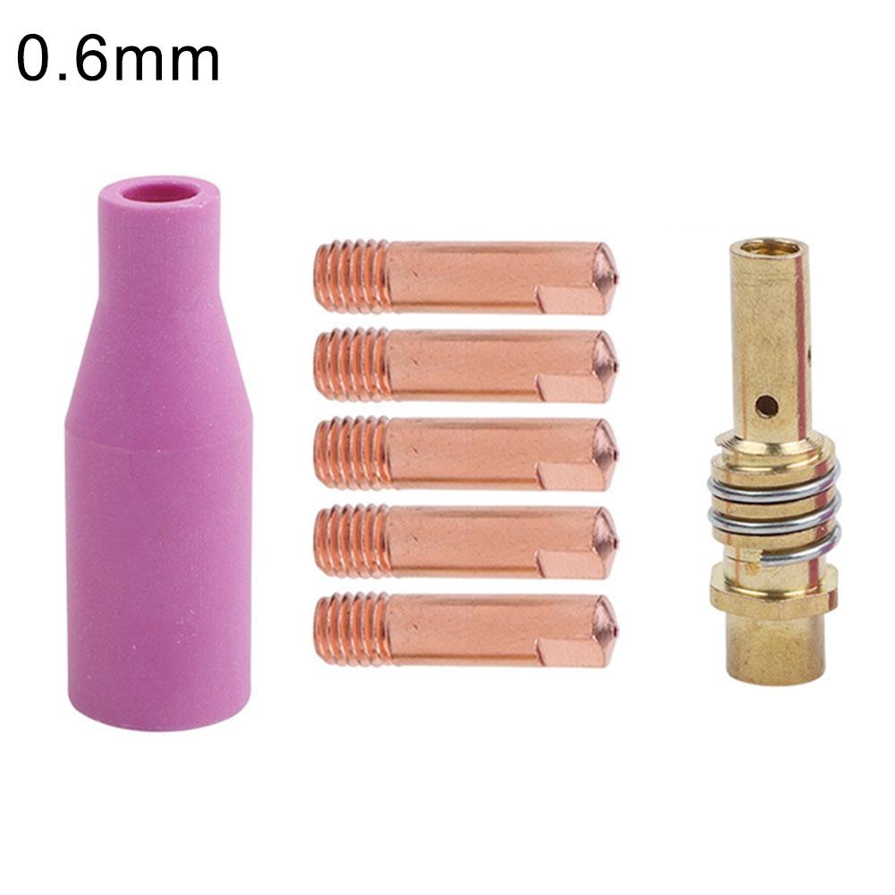 7PCS Welding Tips, For 15AK For MIG Welding Torch Accessories Kit 0.6-1.2mm Tips Welding Equipment Accessories