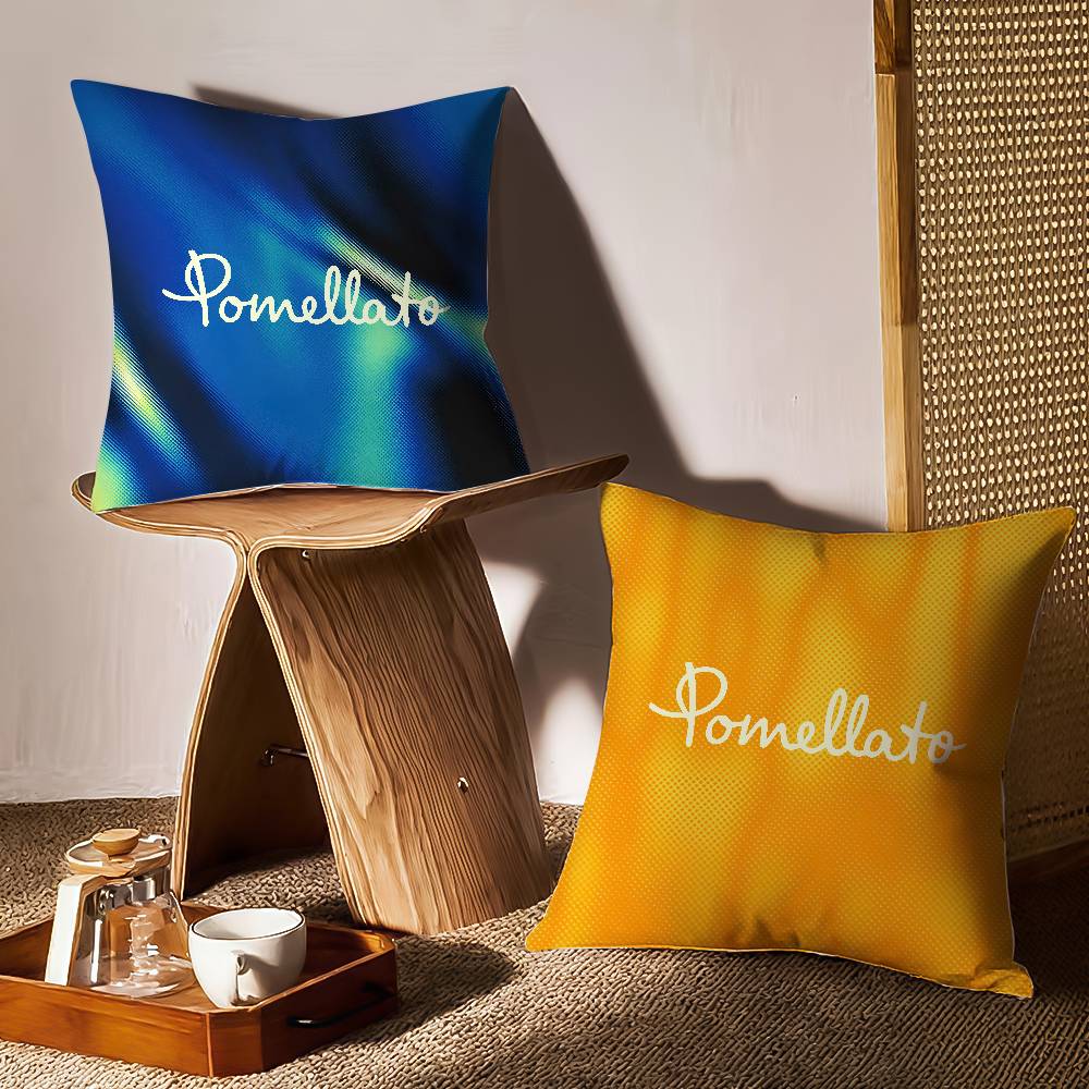 P-Pomellato-O Pillow Case Anti-dustmite Pillowcase Invisible Zipper Silky Short Plush Sofa Cushion Cover
