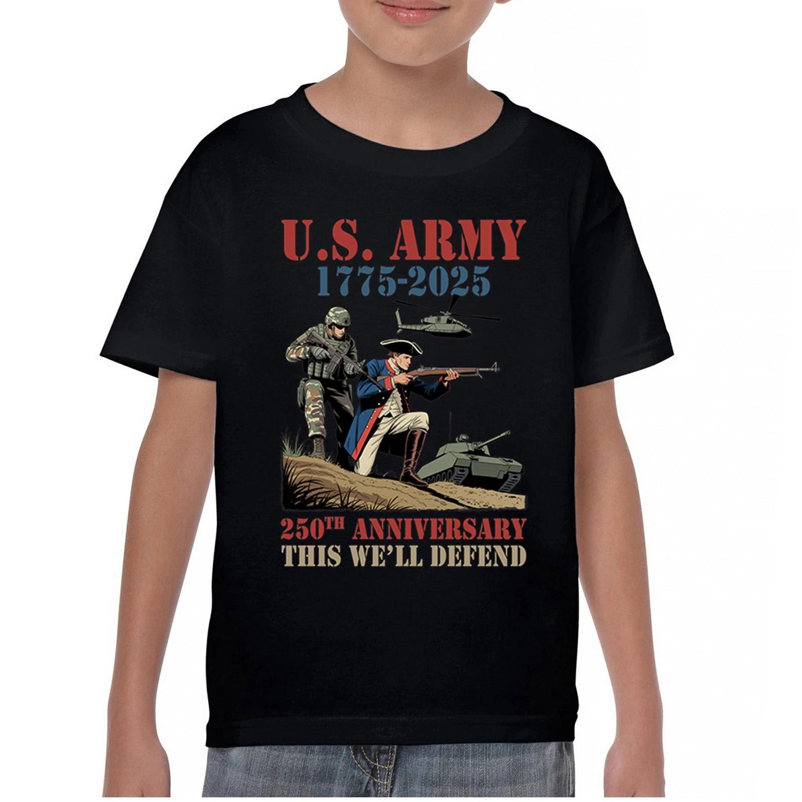 US Army 250 Anniversary Youth kids boys T-Shirt Military Veteran DD 214 Patriot Kids 130
