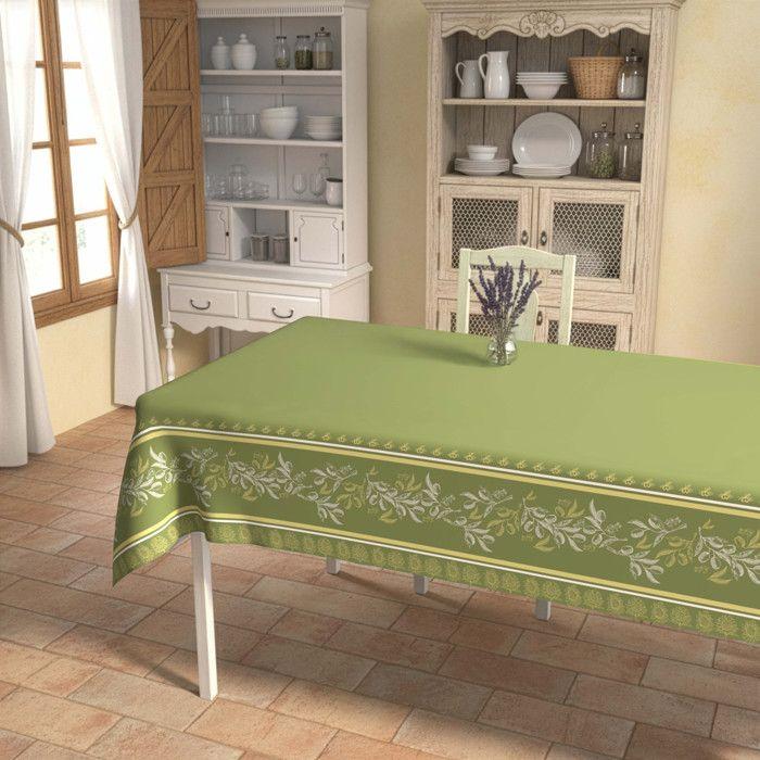 Rectangle 140X240 Cm LUBERON Stain-resistant Printed Tablecloth, by Soleil d'Ocre