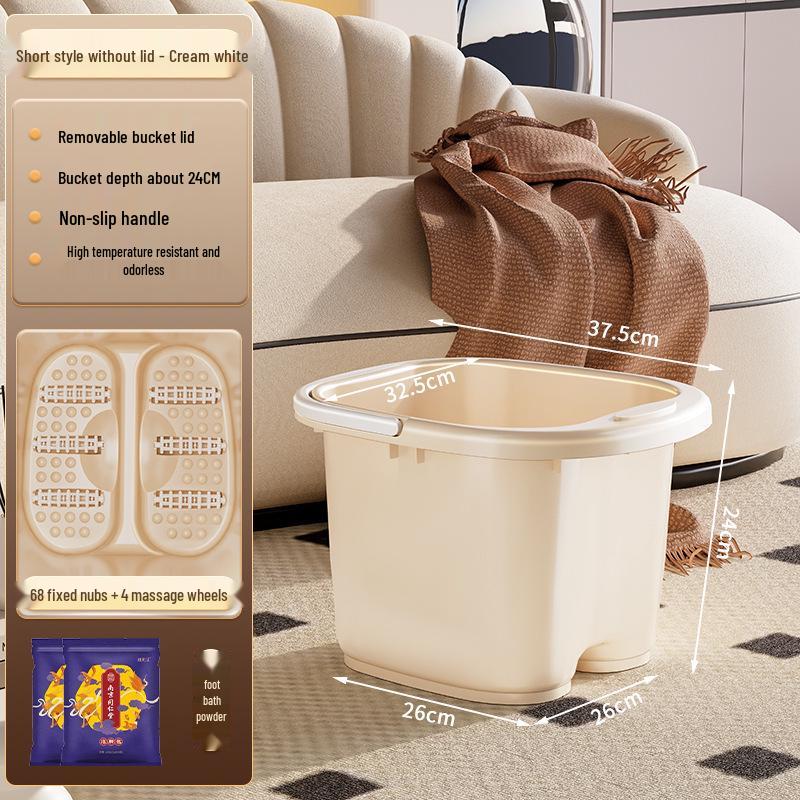 High Calf Foot Bath Basin: Deep, Thick Plastic Insulated Bucket