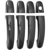 Exterior Door Handle Cover Trim for Ford Focus Kuga Escape 2012-2018 Door Handle Cover Carbon Fiber Black ABS 1 Set