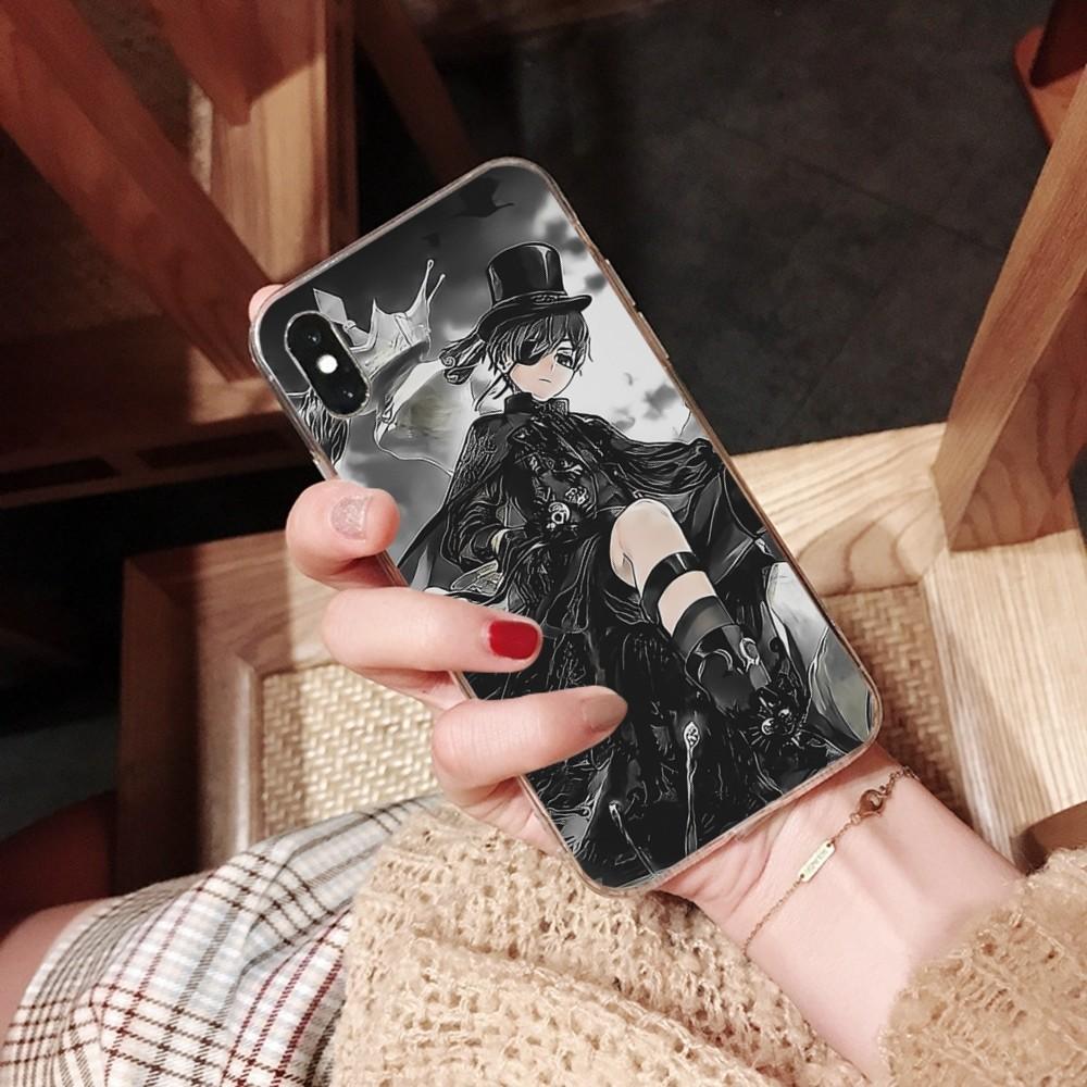 Black Butler Anime Phone Case For iPhone 13 14 Pro Max XS XR 12 11 Pro 13 Mini 6 7 8 Plus Clear Back Cover Capa
