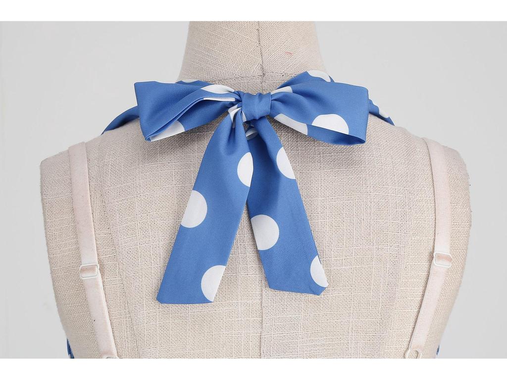 Hot-Selling Polka Dot Strapless Vintage Hepburn 50s Slimming Swing Dress