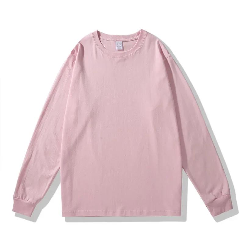 

Men s Heavy Solid Color Long Sleeved T Shirt for Men Man Hip Hop Casual Loose Bottoming Shirt Top S