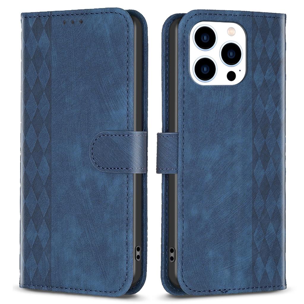 PU Leather Cover for iPhone 13 Pro 6.1 inch Wallet Stand Scratch Proof Imprinted Pattern Flip Phone Case