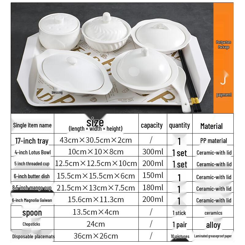 Ceramic Tableware Set with Lid