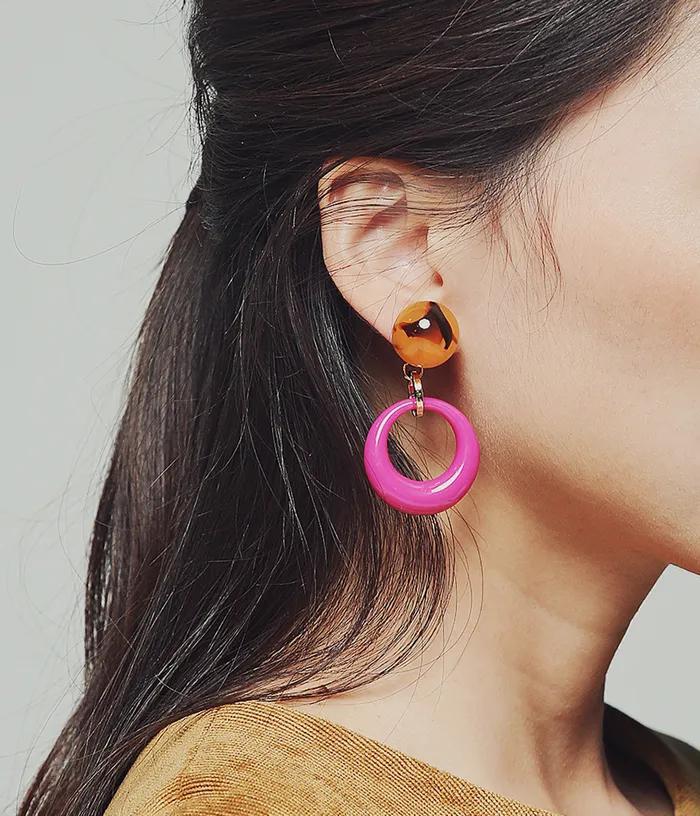 Pit-a -pat earrings pinkgreen