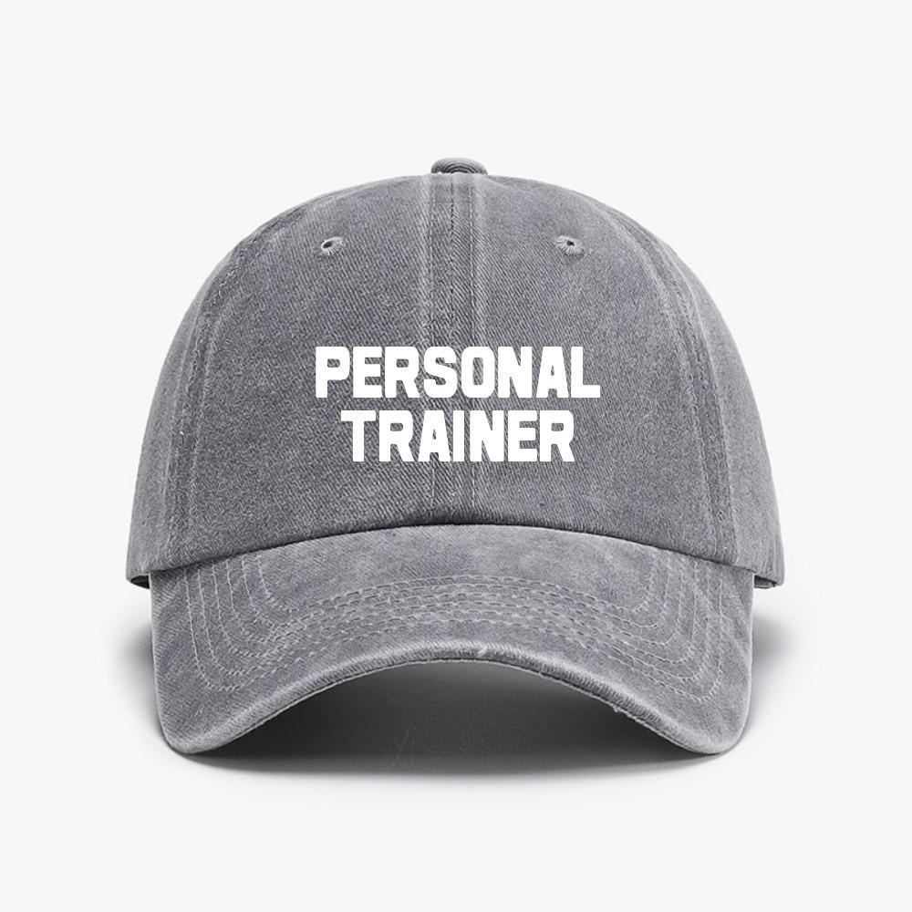PERSONAL TRAINER Baseball Cap fashion Vintage Style Washed Denim Hat Summer Casual snapback hats Unisex New Adjustable caps Adjustable