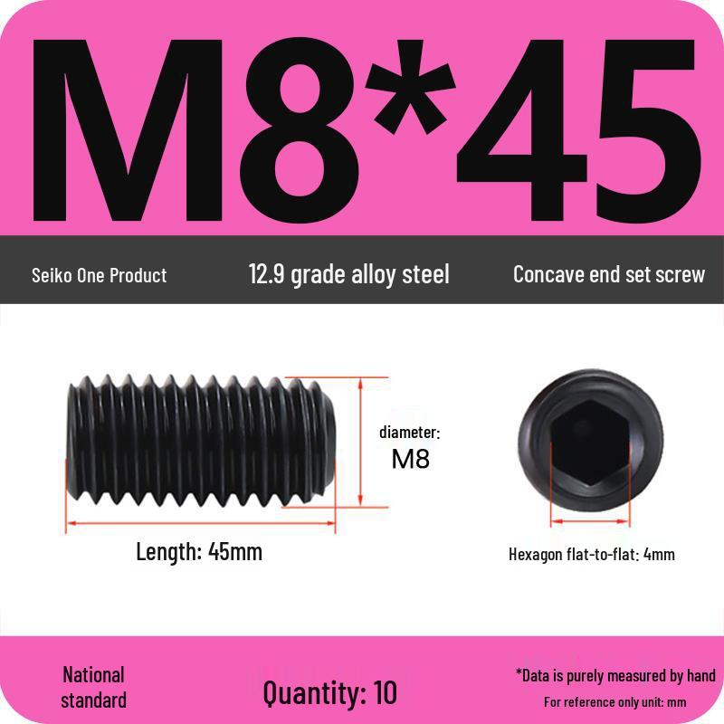 12.9 Grade Hex Socket Set Screw Grub Screw (M3-M12)