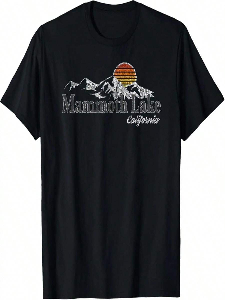 Retro Mammoth Lake California Mountain T-Shirt S разноцветный