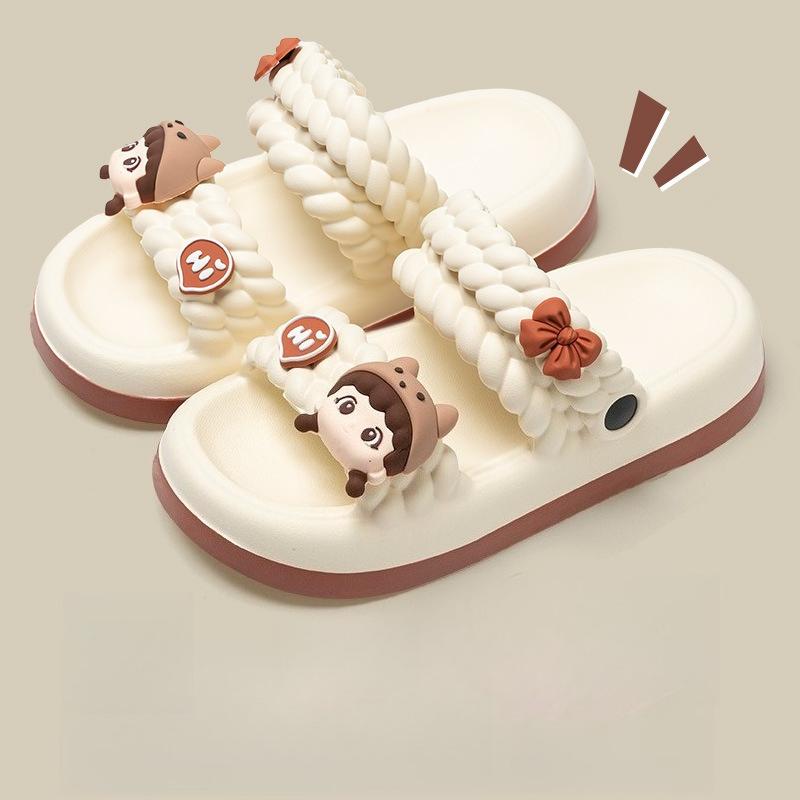 

Женские сандалии летние уличные на платформе с увеличением высоты нескользящие шлепанцы удобные уличные дышащие с мягкой подошвой пляжная обувь 40-41 коричневый