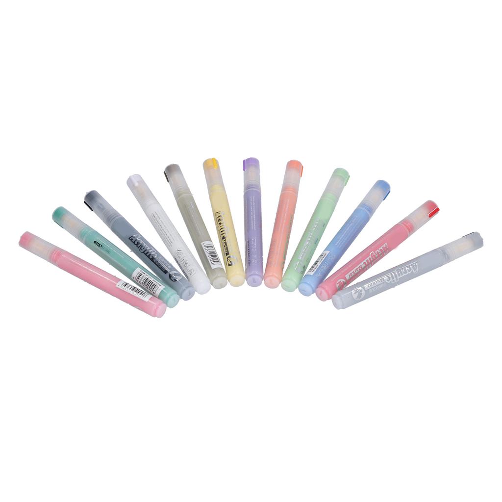12 Pcs Acrylic Marker Pen DIY Colorful Marker Note Marker Pen Holiday Decoration