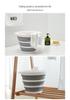 Portable Silicone Foldable Water Bucket for Outdoor, Car, and Camping Use