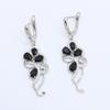 Black Zircon Jewelry Sets For Women Bracelet Necklace Pendant Earrings Ring Gift Box