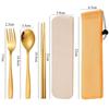 2/3Pcs Portable Tableware Stainless Steel Cutlery Set with Case Travel Camping Dinnerware Spoon Fork Chopsticks Kitchen Utensils