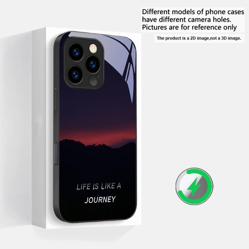 Lake Aurora Ice Surface Suitable For iPhone 16E 17 Pro Max 15 Pro 14 13 Plus 12 Mini 11 16 Air 17Pro Magnetism Glass Phone Case