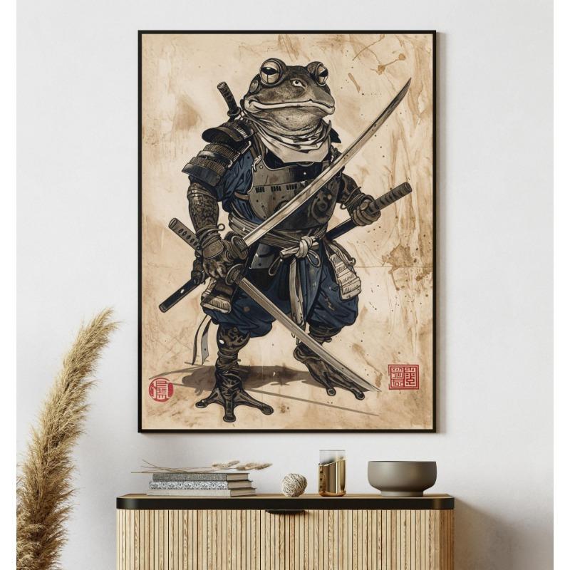 Ukiyo-e Japońskie Retro Wojownik Zwierzę Portret Plakaty Druki Obraz na Płótnie Sztuka Ścienna Obraz Salon Dekoracja Domu