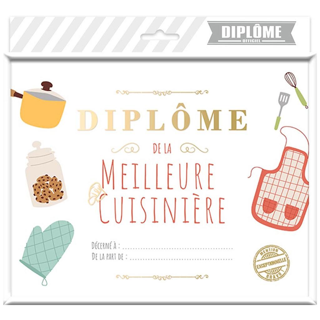 Les Trésors De Lily [A3460] – Mehrfarbiger „Best Cook“-Diplomrahmen – 25 x 20 cm