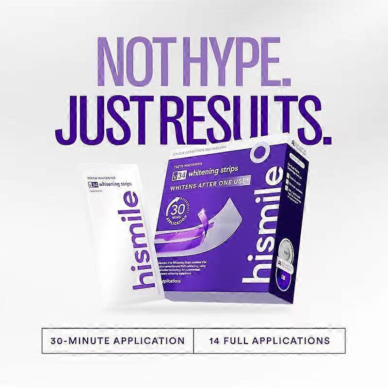 Purple Whitening Teeth Strips for Daily Use Gentle Formula Enamel Protection and Stain Removal
