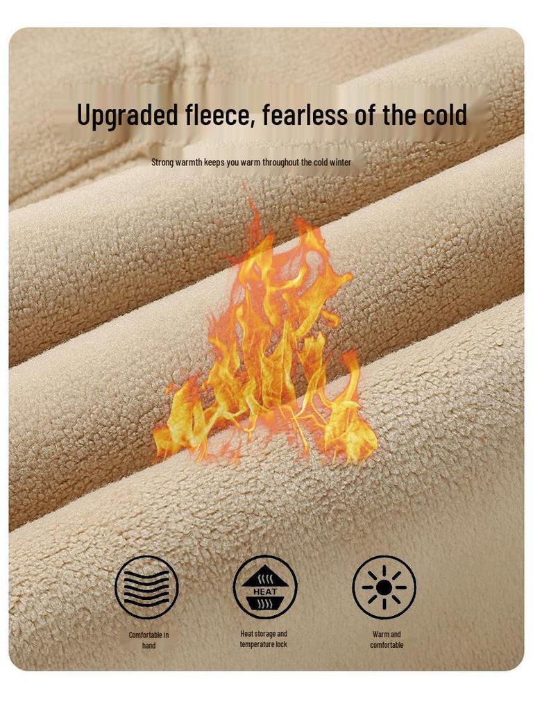 Couples' Fleece-Lined Windproof Softshell Pants: Women's Outdoor Joggers & Men's Warm Work Pants