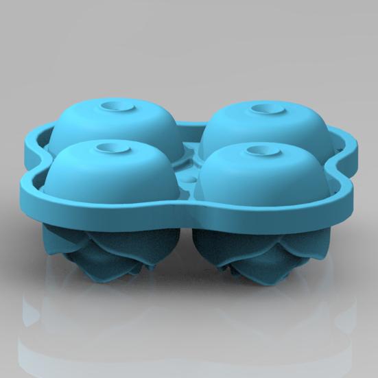 Yousheng Ice Cube Tray Mold Rose Shape Anti-spill Silicone Cocktails Fadeless Ice Tray Mold for Bar