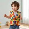 Clown Costume Vest Funny Colorful Clothing for Children, Kids, Stage Performances,