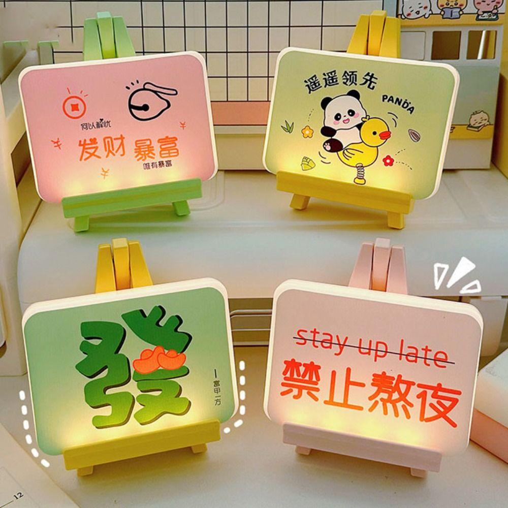 

Three Color Lights Easel Desk Lamp Hanging Sleep Light Creative Decorative Light Girl