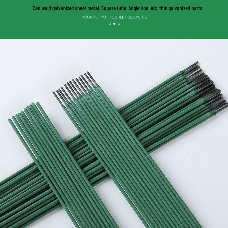 Green Welding Rod for Thin Materials: Galvanized Pipe, Iron Sheet, Color Steel, Angle Iron, Carbon Steel