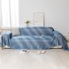 Summer Slanted Stripe Sofa Towel Seat Cushion Cover Dustproof Anti-Cat's Paw Four Seasons Universal Modern Simple Blanket Bath Mat