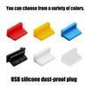 10pcs USB Port Cover Flexible USB Interfaces Dustproof Cap Silicone Protectors for Electronic Devices Dust Plugs